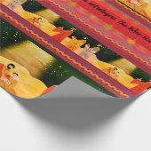 Nighttime Script Drie Wijze Mannen Kerst Cadeaupapier (Hoek)