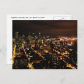 Nightview de la carte postale Seattle (Devant / Derrière)