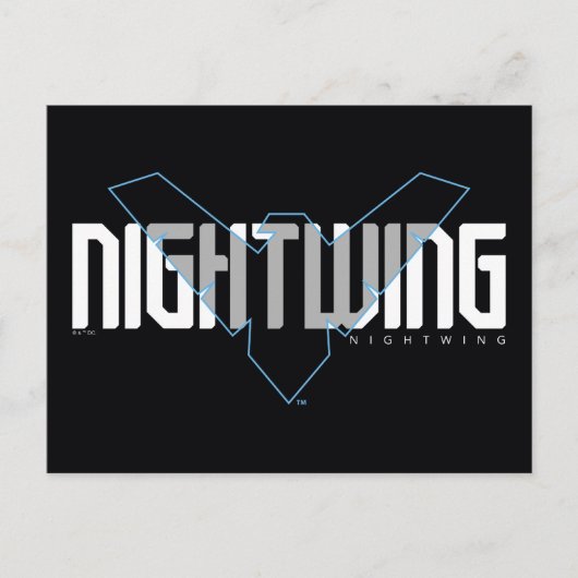 Nightwing Hi-Tech Naam Graphic Briefkaart (Voorkant)