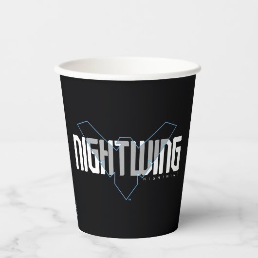 Nightwing Hi-Tech Naam Graphic Papieren Bekers (Voorkant)