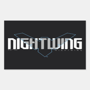 Nightwing Hi-Tech Naam Graphic Rechthoekige Sticker