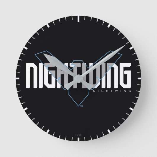 Nightwing Hi-Tech Naam Graphic Ronde Klok (Voorkant)