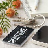 Nightwing Hi-Tech Naam Graphic Sleutelhanger (Voorkant Rechts)