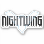 Nightwing Hi-Tech Naam Graphic Sticker (Voorkant)