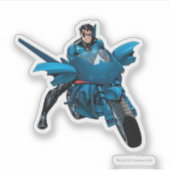 Nightwing op de fiets sticker (Voorkant)