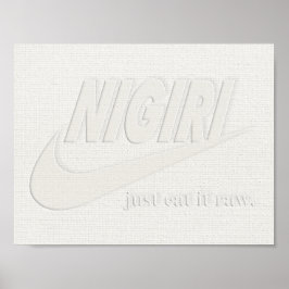Nigiri Embossed Parody Poster