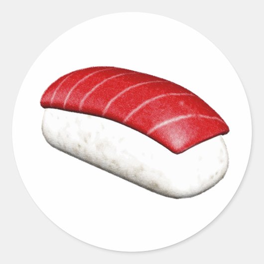 Nigiri Maguro Sushi Ronde Sticker (Voorkant)