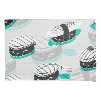 Nigiri sushi, neon  patroon. kussensloop