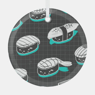 Nigiri Sushi  schetspatroon Glas Ornament