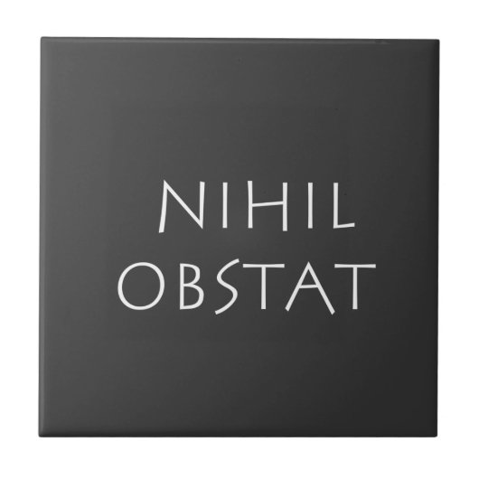 Nihil obstat tegeltje (Voorkant)