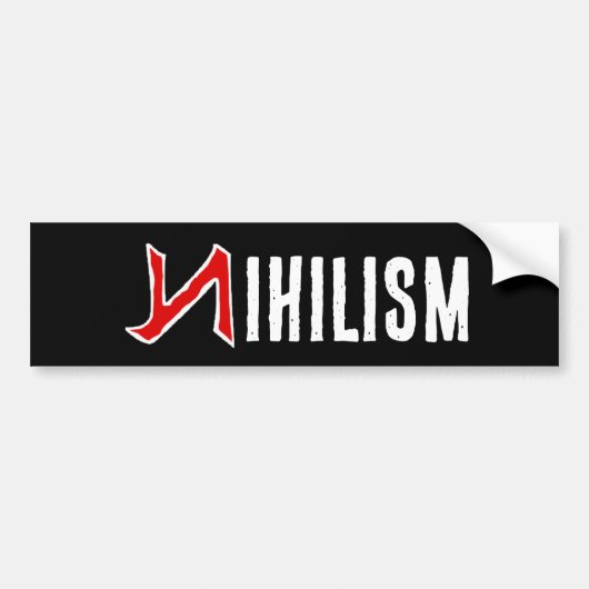 Nihilisme Bumpersticker (Voorkant)