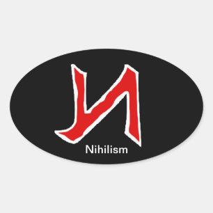 nihilisme ovale sticker