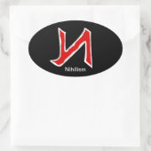 nihilisme ovale sticker (Tas)