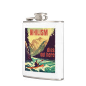 Nihilisme sterft hier door kajakken heupfles (Links)