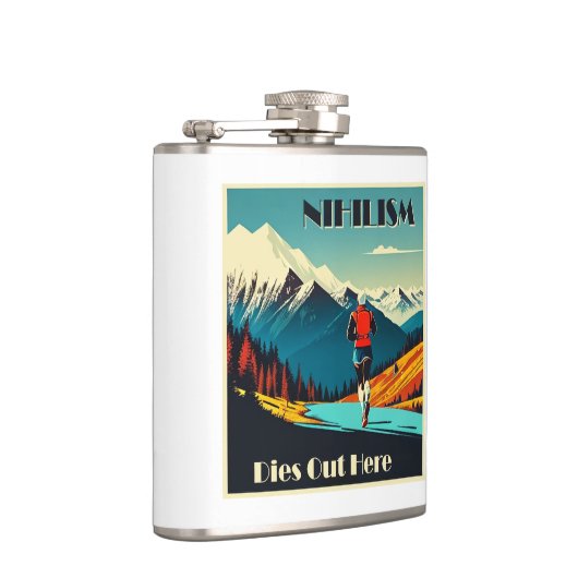 Nihilisme sterft hier op hol heupfles (Rechts)
