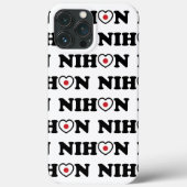 Nihon Love Heart Flag Case-Mate iPhone Case (Achterkant)