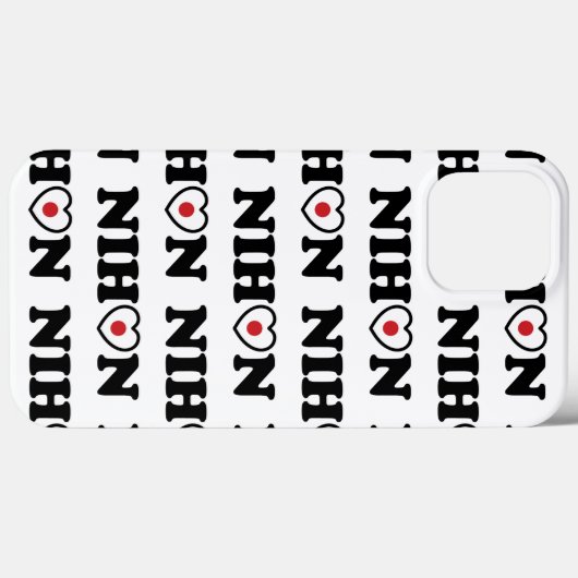 Nihon Love Heart Flag Case-Mate iPhone Case (Achterkant (horizontaal))