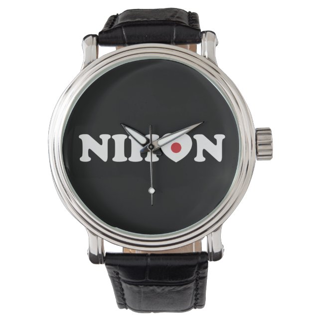 Nihon Love Heart Flag Horloge (Voorkant)