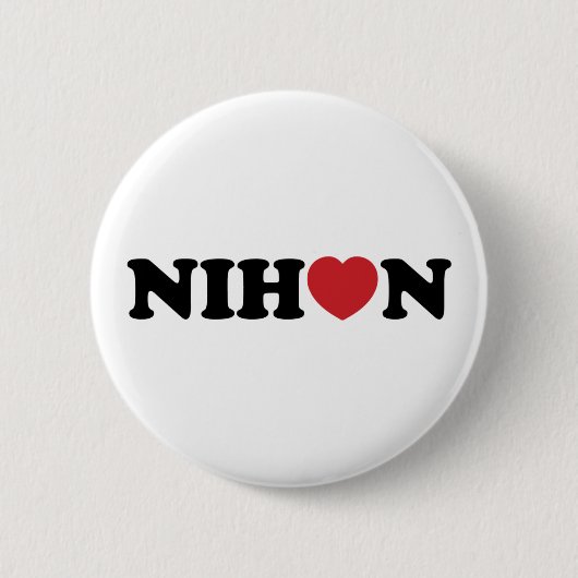 Nihon Love Heart Ronde Button 5,7 Cm (Voorkant)