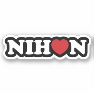 Nihon Love Heart Sticker