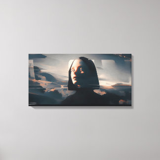 Niji Surreal Art: Hooded Enigma Canvas Afdruk