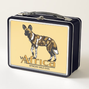 Nijlkrokodil. Afrikaanse wilde hond.  Wild Africa