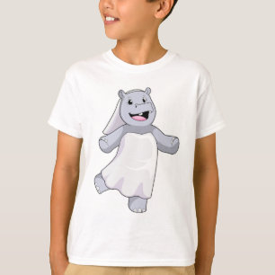 Nijlpaard als bruid met sluier t-shirt