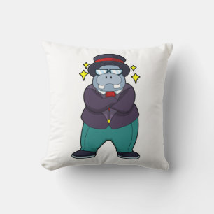Nijlpaard als Bruidegom met Pak.PNG Kussen