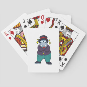 Nijlpaard als Bruidegom met Pak.PNG Pokerkaarten