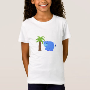 Nijlpaard bij een palmboom t-shirt