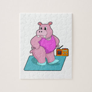 Nijlpaard bij fitness met Radio.PNG Legpuzzel