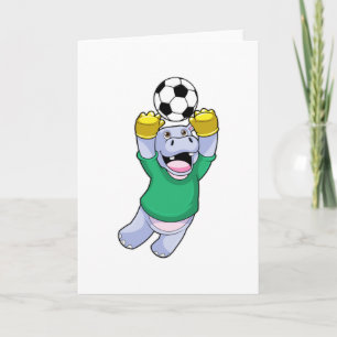 Nijlpaard bij Voetbal Sporten Kaart