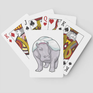 Nijlpaard Bruids Huwelijk Pokerkaarten