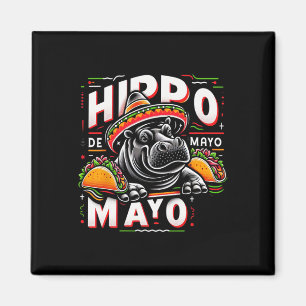 Nijlpaard Cinco De Mayo Grappig Mexico Nijlpaard G Magneet