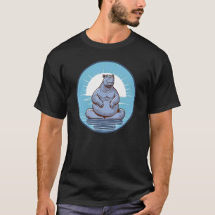 Nijlpaard doet yoga Vrouwen leuk nijlpaard dierent T-shirt