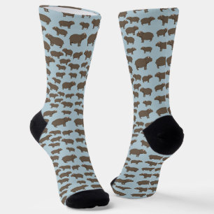 Nijlpaard Hippo Patroon Sokken