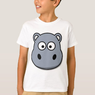 nijlpaard, hoofd, cartoon afbeelding t-shirt