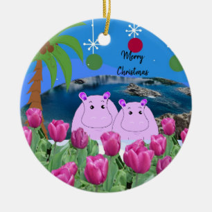 Nijlpaard Kerst Ornament