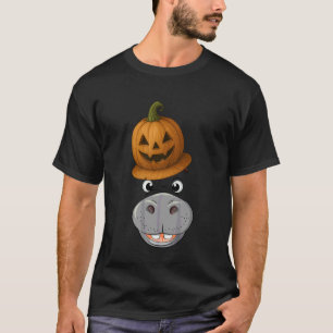 Nijlpaard Spookachtige Geest Horror Pompoen Zombie T-shirt