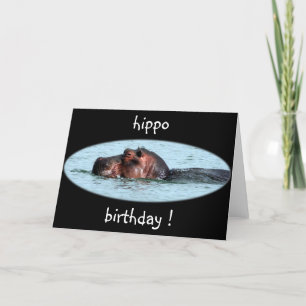 nijlpaard verjaardag kaart