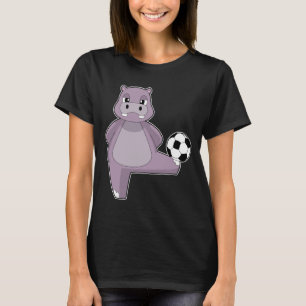 Nijlpaard Voetballer Voetbal Sport T-shirt