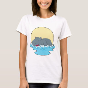 Nijlpaard Zwemmen T-shirt