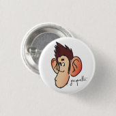 Nijlstaartnicolaas Ronde Button 3,2 Cm (Voorkant /achterkant)