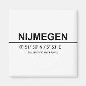 Nijmegen Coordinates - Nijmegen Coordinaten Magneet (Voorkant)