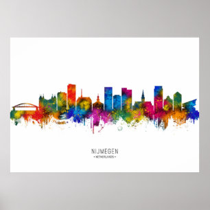 Nijmegen Nederland Silhouet Poster