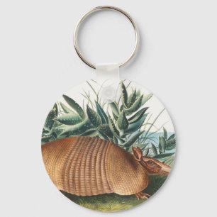 Nijnbanded Armadillo (Dasypus Peba) Illustratie Sleutelhanger