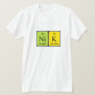 Nik periodieke handelsnaam shirt