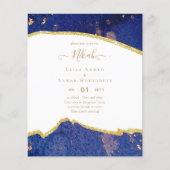 NIKAH - Agate Gold BUDGET  Trouw Uitnodigingen (Voorkant)