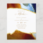 NIKAH - Agate Gold BUDGET  Trouwuitnodigingen (Voorkant)