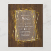 NIKAH - BEGROTING nodigt uit tot GOLD Glitter Lijs Flyer (Voorkant)